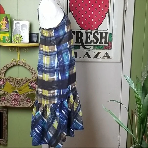 Stylish Plaid Spaghetti Strap Dress - Picture 4 of 9